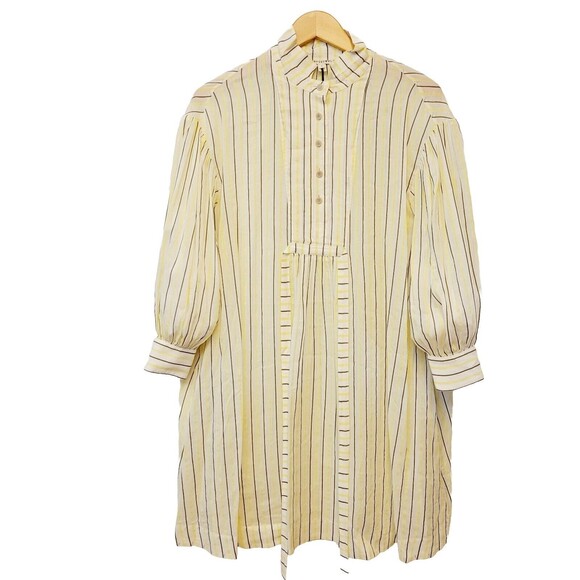 TWENTY8TWELVE SIlk And Linen Striped Size S Women Dress/Shirt - Picture 8 of 12